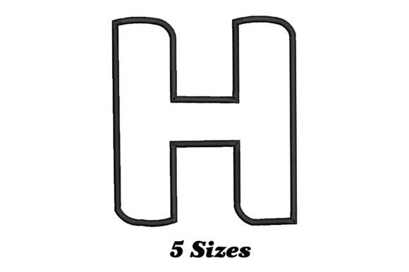 Alphabet Letter H Outline: A Versatile Embroidery Design