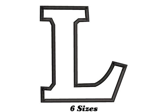 Alphabet Letter L Outline: A Versatile Embroidery Design