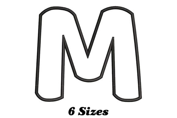 Alphabet Letter M Outline: A Stylish Embroidery Design
