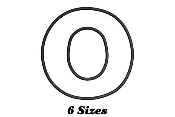 Alphabet Letter O Outline: A Versatile Embroidery Design