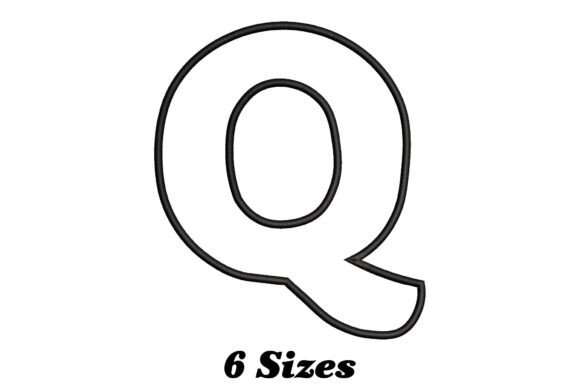Alphabet Letter Q Outline: A Stylish Embroidery Design
