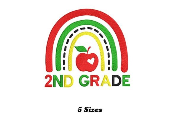 Charming 2nd Grade Rainbow Embroidery
