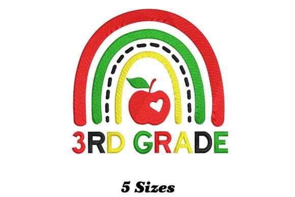 Charming 3rd Grade Rainbow Embroidery