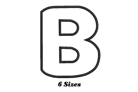 Charming Alphabet Letter B for Embroidery