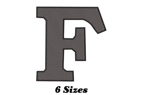 Charming Alphabet Letter F for Business Embroidery