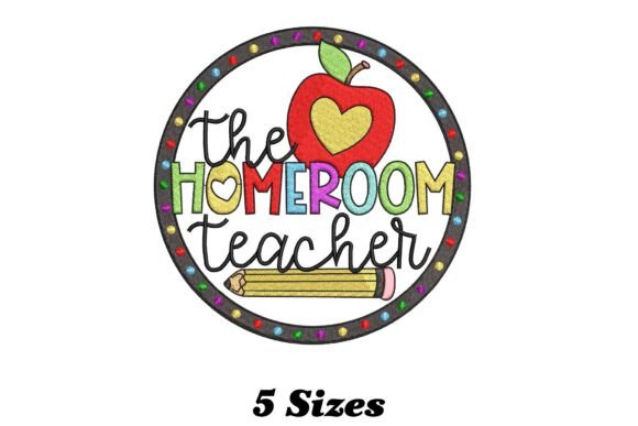 Charming Embroidery for The Homeroom Teacher