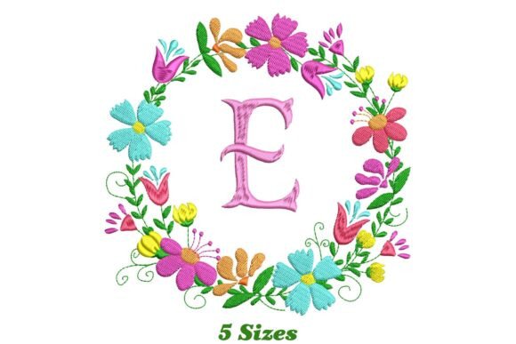 Charming Flower Alphabet Letter E for Gifts