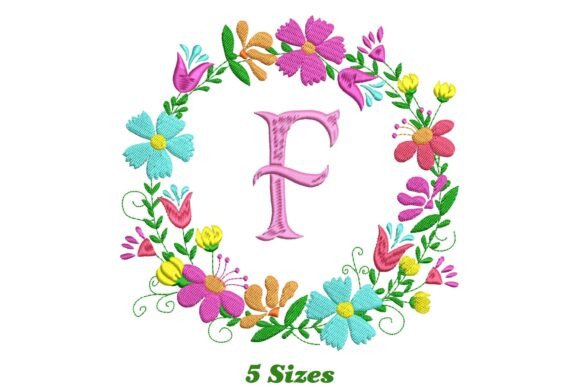 Charming Flower Alphabet Letter F for Personalized Gifts