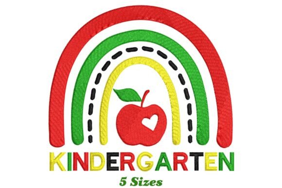Charming Kindergarten Rainbow Embroidery Design