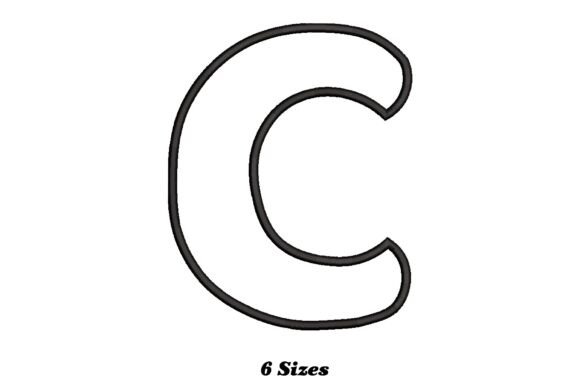 Charming Letter C Outline for Embroidery