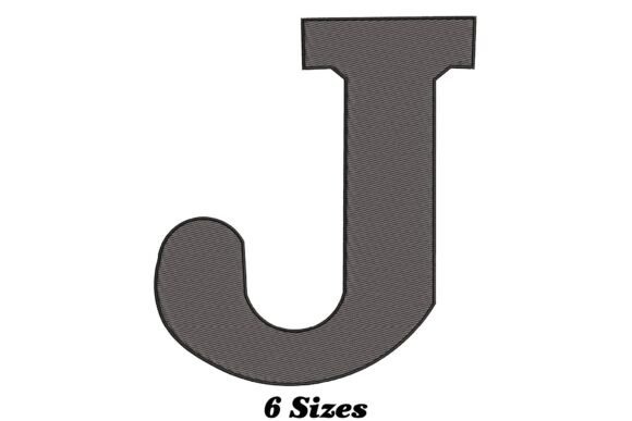 Elegant Letter J: A Stylish Embroidery Design
