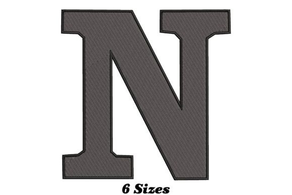 Stylish Creative Letter N for Seasonal Embroidery