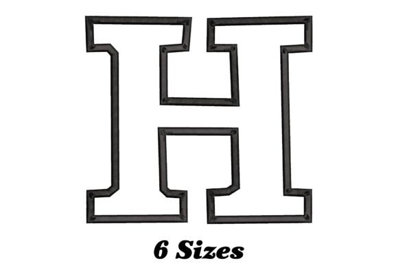 Stylish Letter H: A Charming Addition for Holiday Embroidery